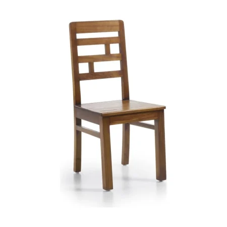 Silla de madera de mindi con estructura maciza 45x46x98cm - Moycor - 301562MYC - foto-blanco