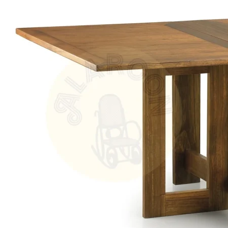 Mesa auxiliar plegable artesanal de mindi con alas abatibles 165x90x78cm - Moycor - 30167MYC - foto-secundaria-2