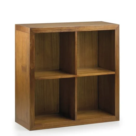 Estante Combi en madera de mindi 4 huecos 90x35x90cm - Moycor - 301902MYC - foto-blanco