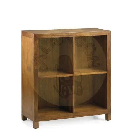 Estante Combi en madera de mindi 4 huecos 90x35x90cm - Moycor - 301902MYC - foto-secundaria-3