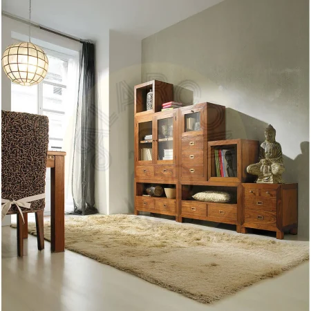 Mueble auxiliar Combi madera de mindi 45x35x90cm - Moycor - 301905MYC - foto-secundaria-1