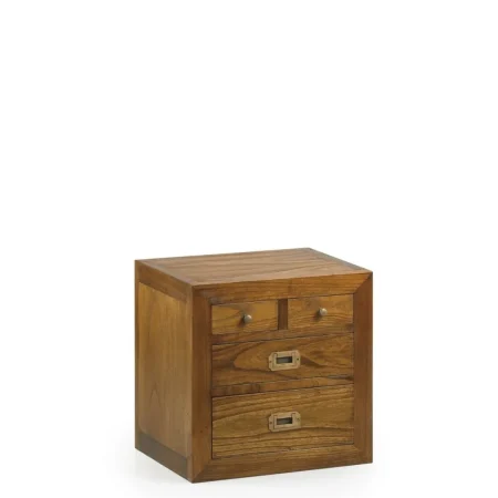 Cajonera Combi en madera de mindi con 4 cajones y patas incluidas 45x35x45cm - Moycor - 301906MYC - foto-blanco