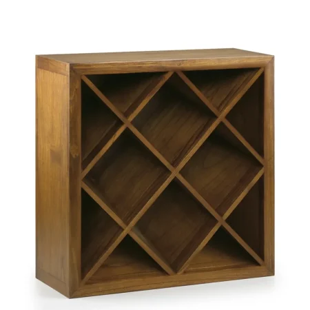Botellero Combi en madera de mindi 12 huecos 90x35x90cm - Moycor - 301913MYC - foto-blanco