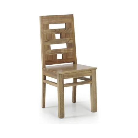 Silla de madera de mindi con estructura maciza 45x55x100cm - Moycor - 302004MYC - foto-blanco