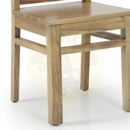 Silla de madera de mindi con estructura maciza 45x55x100cm - Moycor - 302004MYC - foto-secundaria-3