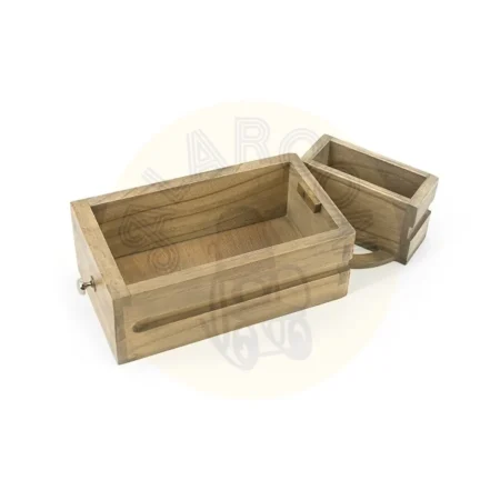 Bufet Merapi en madera de mindi con 2 cajones grandes 2 cajones pequeños uno con cajón secreter 2 puertas con estante interior y 3 bandejas extraíbles accesorios de bronce color plata 160x40x80cm - Moycor - 302025MYC - foto-secundaria-3