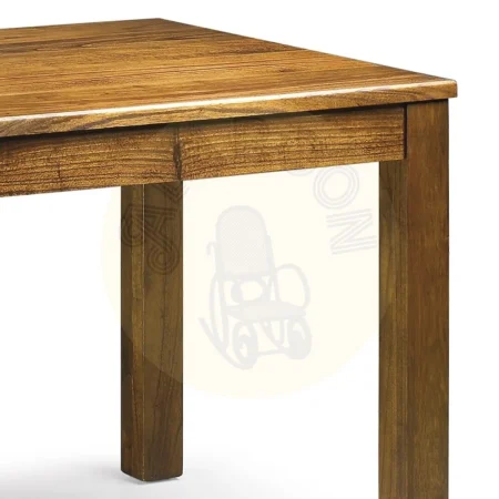 Mesa de comedor en mindi con estructura maciza 90x90x78cm - Moycor - 30228MYC - foto-secundaria-1