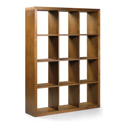 Librería artesanal en mindi 12 compartimientos con 4 patas 135x35x180cm - Moycor - 30287MYC - foto-blanco