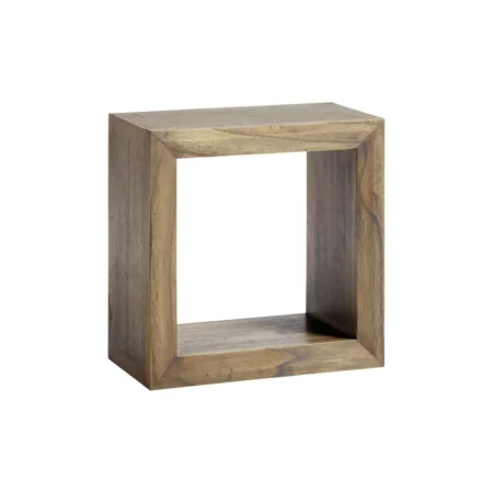 Estante artesanal en madera de mindi 40x20x40cm - Moycor - 303037MYC - foto-blanco