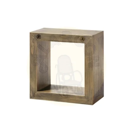Estante artesanal en madera de mindi 40x20x40cm - Moycor - 303037MYC - foto-secundaria-1