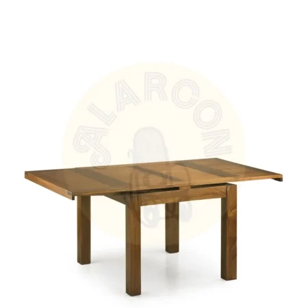 Mesa de comedor extensible Star madera de mindi con dos extensiones y accesorios de bronce 95x95x78cm - Moycor - 304110MYC - foto-secundaria-1
