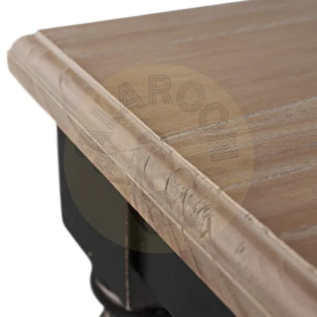 Mesa de comedor Siena madera maciza de mindi acabado rústico patas torneadas negras 200x90x78cm - Moycor - 316003MYC - foto-secundaria-1