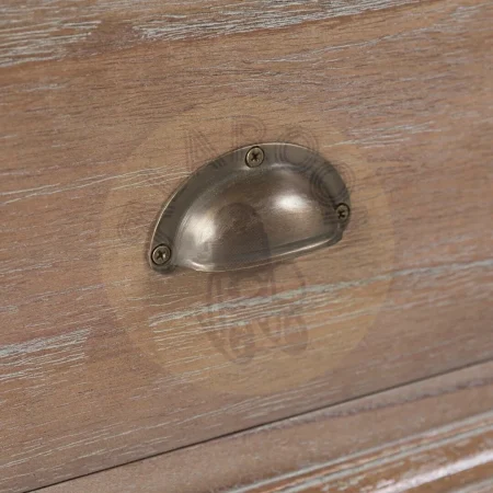 Vitrina en mindi madera maciza accesorios de bronce 3 cajones 2 puertas de cristal con 2 estantes 2 puertas de madera con 1 estante acabado rústico 47x215cm - Moycor - 316004MYC - foto-secundaria-4