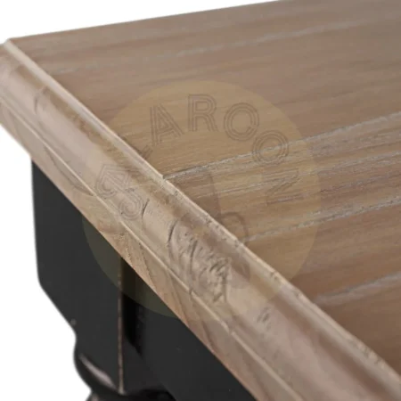 Mesa de centro en madera de mindi acabado rústico patas tornadas negras 115x60x40cm - Moycor - 316005MYC - foto-secundaria-1
