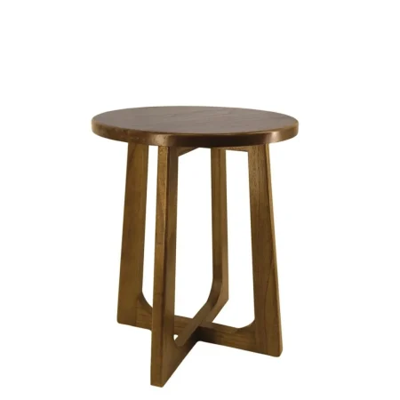 Mesita auxiliar en mindi 45x45x55cm - Moycor - 317017MYC - foto-blanco