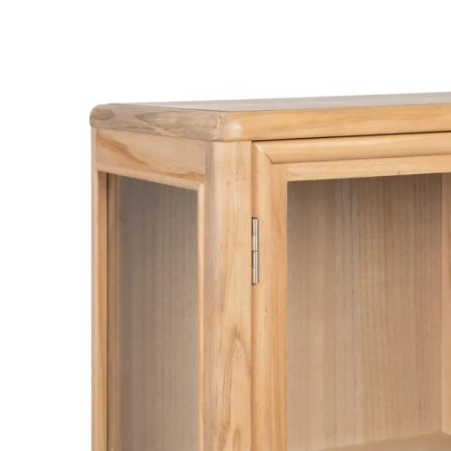 VITRINA NATURAL MADERA DM DECORACIÓN 47 X 34 X 170 CM IXIA