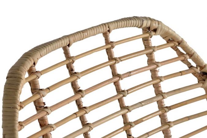 SET DE 2 SILLAS EN RATTAN NATURAL Y METAL, COJIN INCLUIDO GINER Y COLOMER