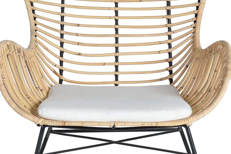 SET DE 2 SILLAS EN RATTAN NATURAL Y METAL, COJIN INCLUIDO GINER Y COLOMER