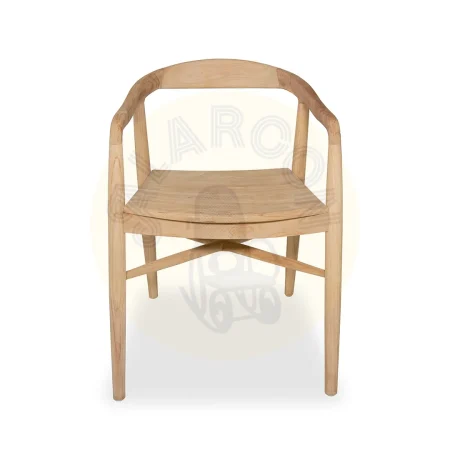 Silla Selly teca natural hecha a mano apilable - Moycor - 591200MYC - foto-secundaria-1