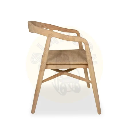 Silla Selly teca natural hecha a mano apilable - Moycor - 591200MYC - foto-secundaria-2