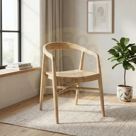 Silla Selly teca natural hecha a mano apilable - Moycor - 591200MYC - foto-secundaria-5