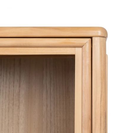 VITRINA NATURAL MADERA DM DECORACIÓN 47 X 34 X 170 CM IXIA