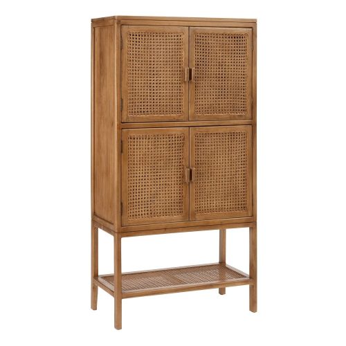ARMARIO NATURAL RATÁN/MADERA SALÓN 80 X 40 X 160 CM IXIA