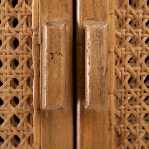 ARMARIO NATURAL RATÁN/MADERA SALÓN 80 X 40 X 160 CM IXIA
