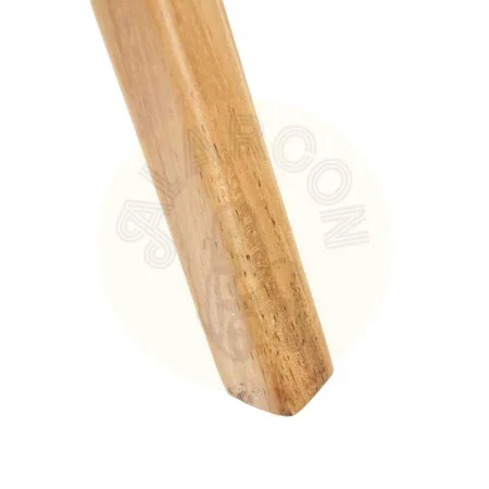 Butaca beige de madera de teca y piel 74x78x75cm - Ixia - 600388IX - foto-secundaria-10