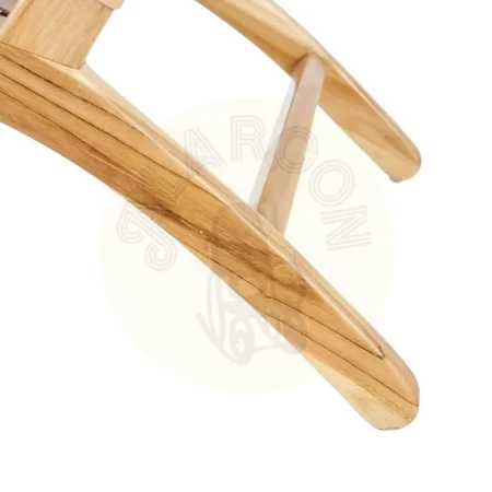 Butaca beige de madera de teca y piel 74x78x75cm - Ixia - 600388IX - foto-secundaria-9