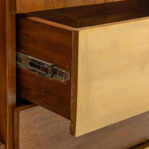 ARMARIO MARRÓN-ORO MADERA DE MANGO 130 X 43 X 165 CM IXIA