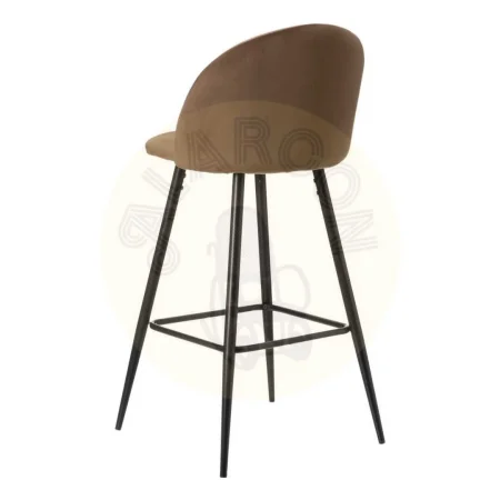 Taburete alto en tejido marrón con estructura metálica 40.20x48.20x102cm - Ixia - 600646IX - foto-secundaria-2