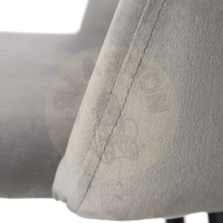 Taburete alto gris tapizado en tejido poliéster con estructura metálica 40.20x48.20x102cm - Ixia - 600650IX - foto-secundaria-3