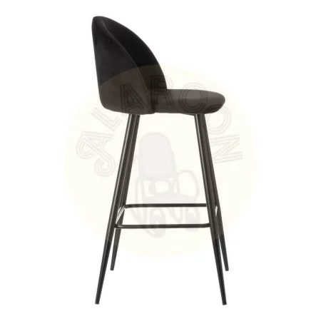 Taburete alto tejido negro estructura metálica asiento 75cm 40.20x48.20x102cm - Ixia - 600651IX - foto-secundaria-1