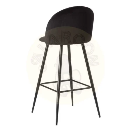 Taburete alto tejido negro estructura metálica asiento 75cm 40.20x48.20x102cm - Ixia - 600651IX - foto-secundaria-2