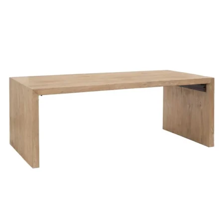 Mesa de comedor natural en madera de pino 200x100x76cm - Ixia - 601234IX - foto-blanco
