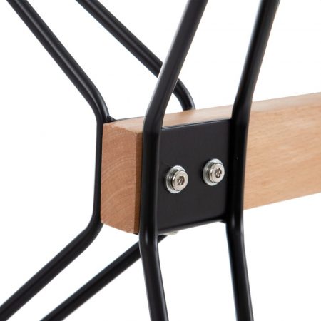 MESA COMEDOR NEGRO METAL-CRISTAL SALÓN 140 X 80 X 75 CM IXIA