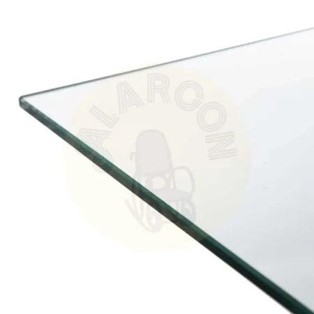 Mesa de comedor negra con sobre de cristal templado y estructura metálica con patas de haya 140x80x75cm - Ixia - 601312IX - foto-secundaria-1