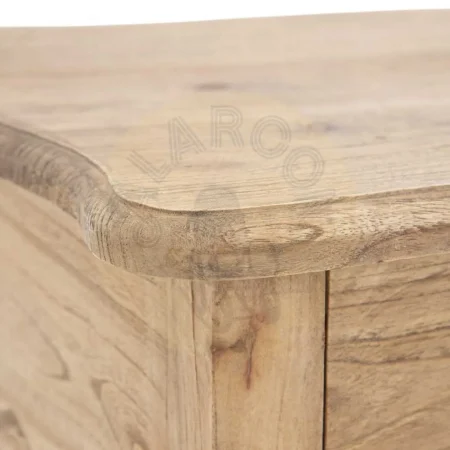 Mesita de dormitorio en madera de mindi natural con cajón 58x43x70cm - Ixia - 601425IX - foto-secundaria-3