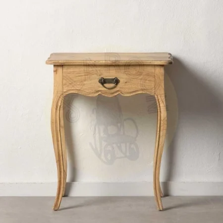 Mesita de dormitorio en madera de mindi natural con cajón 58x43x70cm - Ixia - 601425IX - foto-secundaria-8
