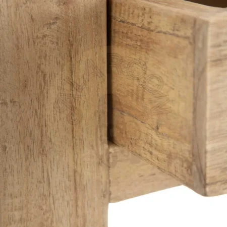 Mesita para dormitorio natural en madera de mindi con cajón 50x32x72cm - Ixia - 601427IX - foto-secundaria-3