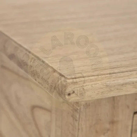 Mesita para dormitorio natural en madera de mindi con cajón 50x32x72cm - Ixia - 601427IX - foto-secundaria-4