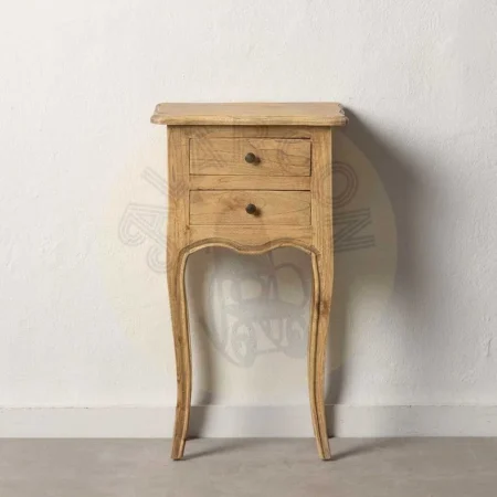 Mesita de noche natural en madera de mindi 40x30x72cm - Ixia - 601429IX - foto-secundaria-7