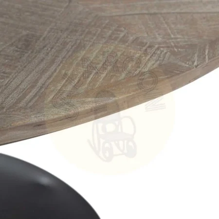 Mesa de centro negra en madera de olmo y hierro 80x80x43.50cm - Ixia - 601594IX - foto-secundaria-4