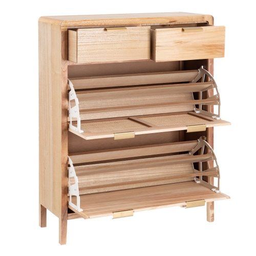 ZAPATERO NATURAL MADERA-RATÁN 80 X 30 X 107 CM IXIA