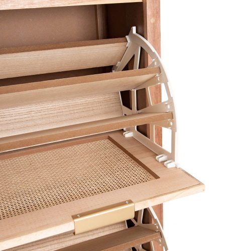 ZAPATERO NATURAL MADERA-RATÁN 80 X 30 X 107 CM IXIA
