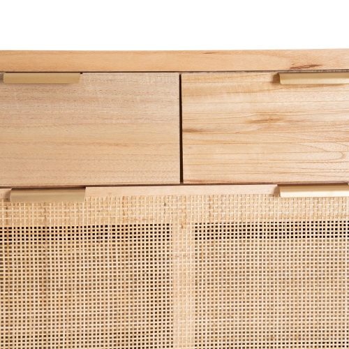 ZAPATERO NATURAL MADERA-RATÁN 80 X 30 X 107 CM IXIA