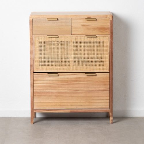 ZAPATERO NATURAL MADERA-RATÁN 80 X 30 X 107 CM IXIA