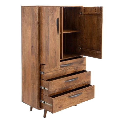 ARMARIO MARRÓN MADERA DE MANGO SALÓN 105 X 43 X 180 CM IXIA