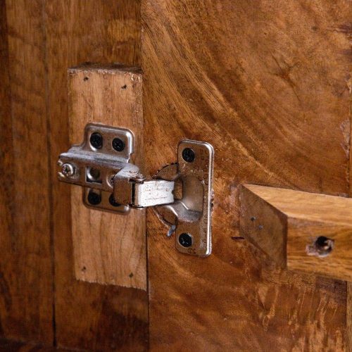 ARMARIO MARRÓN MADERA DE MANGO SALÓN 105 X 43 X 180 CM IXIA